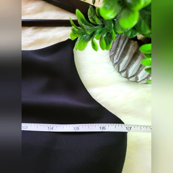 Lulus | Emmerson Black Satin Sleeveless Cowl Neck Bodysuit | Draped | Small - Picture 6 of 13